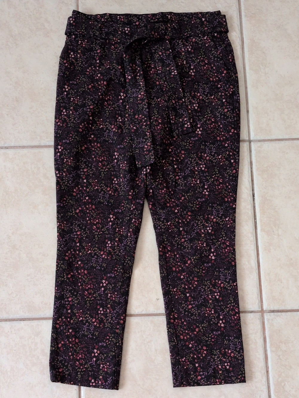JL Jules & Leopold Floral Belted Pants Size Medium